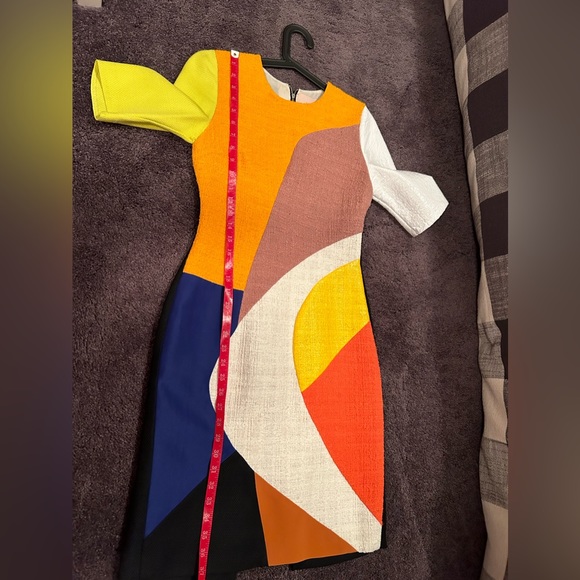 Roksanda Ilincic Size 10 Color Block Sheath Dress - Multi Color - Picture 10 of 14